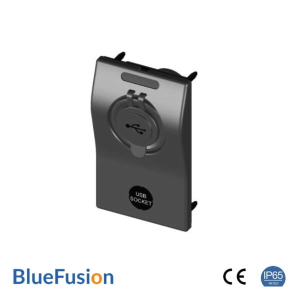 12V Panel, Dual USB Power Socket with Circuit Breaker, IP65 Rated – BlueFusion