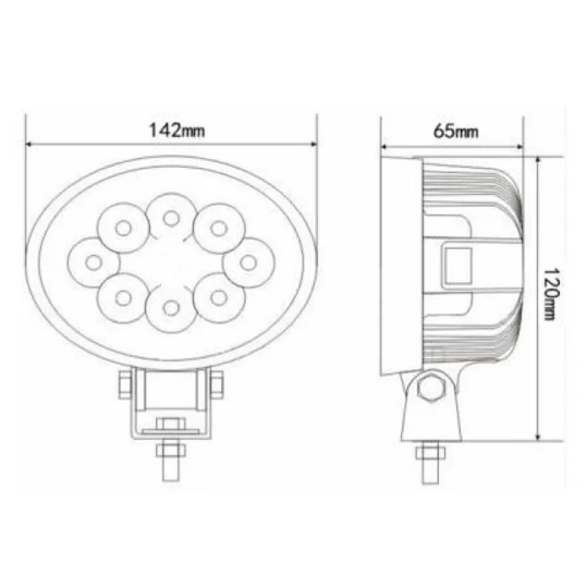 24W LED Flood Beam, Boat Deck Worklight