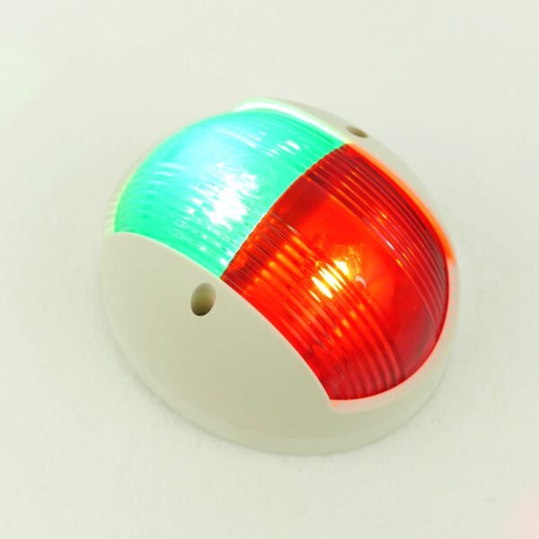 Red & Green Combination Bow LED Navigation Light DomeNav Range boats up to 20m