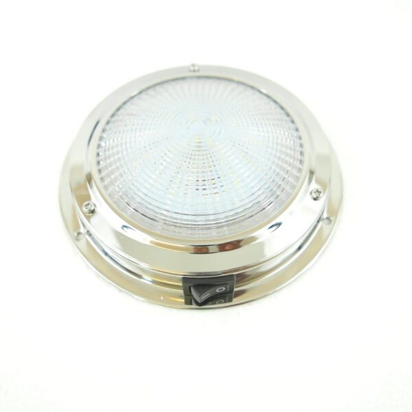LED Dome Light Stainless Steel, with integral switch, 168mm (Dia.)