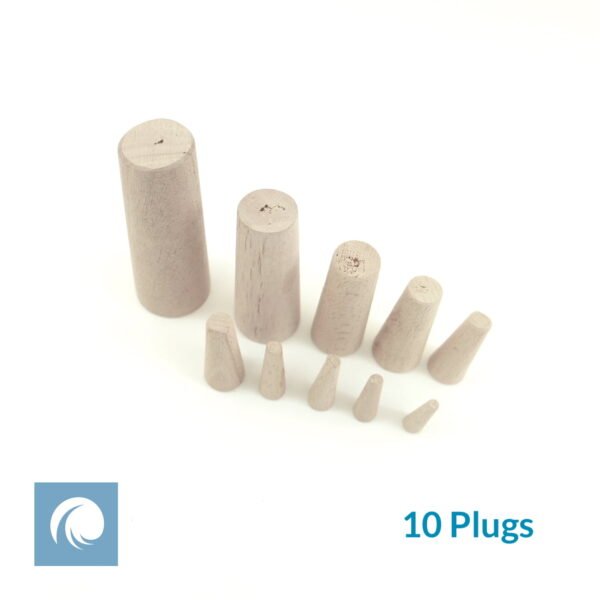 Soft Wood Emergency Conical Plugs (Bungs), Set of 10