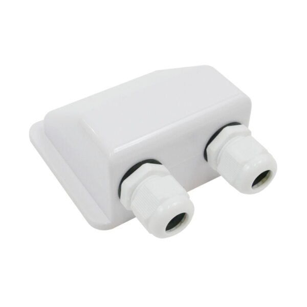 Solar Panel Cable Gland, Dual Cable Entry, White