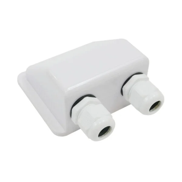 Solar Panel Cable Gland, Dual Cable Entry, White - TWOSAB