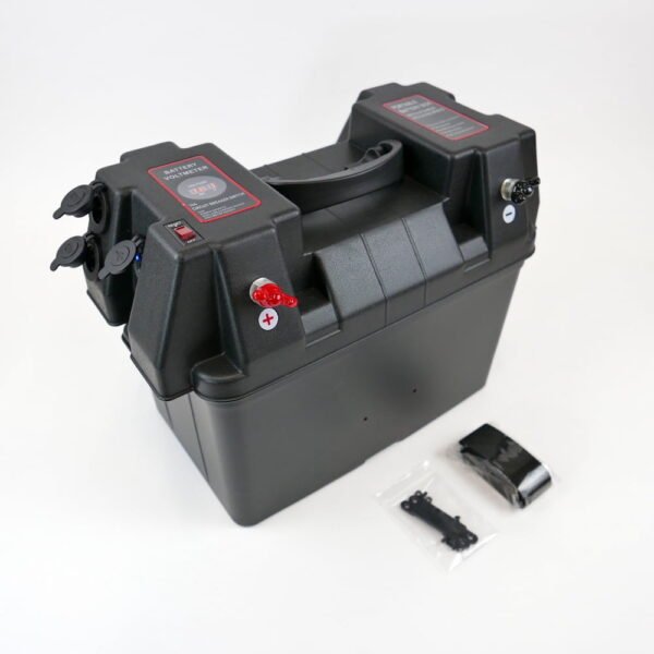 Trolling Motor Battery Power Box, 12V output, USB and Lighter socket